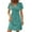 LYQ1_Green, variant on Meichang Summer Dresses for Women V Neck Twist Front Short Sleece Mini Dresses A-Line Soft Party Dress Casual Solid Work Tshirt Dress
