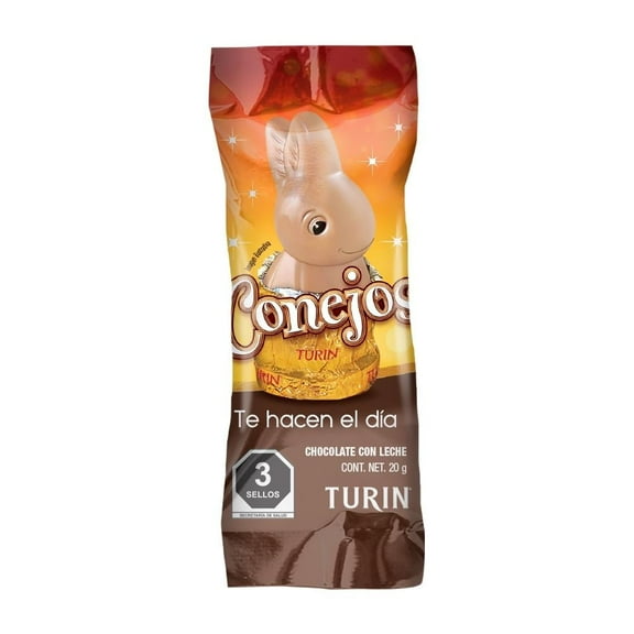 Chocolate con leche Turin Conejos 20 g