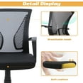 thumbnail image 4 of Lacoo Mid-Back Office Desk Chair Ergonomic Mesh Task Chair with Lumbar Support Set of 2, Black, 4 of 8