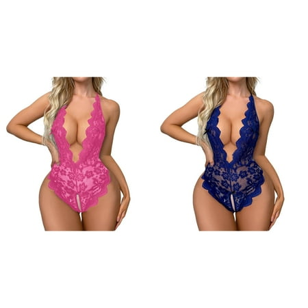 (2-Pack) Kcodviy Women Flower Print Kimono Lace Robes for Women Mesh Lace 4X Womens Plus Size 1 Pieces Bodysuit Leather for Women Plus Size Unde