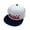 Blue and White, variant on New cartoon letter embroidered flat-brim baseball cap, unisex fashion versatile American hip-hop hat, street dance hat