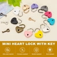 thumbnail image 4 of Uxcell Mini Heart Lock with Key, (1"x1.2", Black) (3 Pcs), Heart Shaped Padlock Metal Love Locks, Suit for - Lover Bridge/Anniversary/Diary Book/Handbag/Jewelry Box, 4 of 6