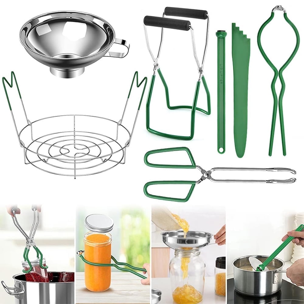 Chok Canning Kit 7 Pcs Canning Supplies Starter Kit Food Grade Stainless Steel Canning Set For Beginner Canning Essential Tools For Water Bath Press