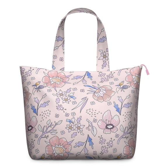 Flower Women's Large Weekend Travel Bag Moving Canvas Handbag Thick Double Layer Beach Weekend Travel Unisex Hospital Maternity Delivery with Toiletry Waterproof