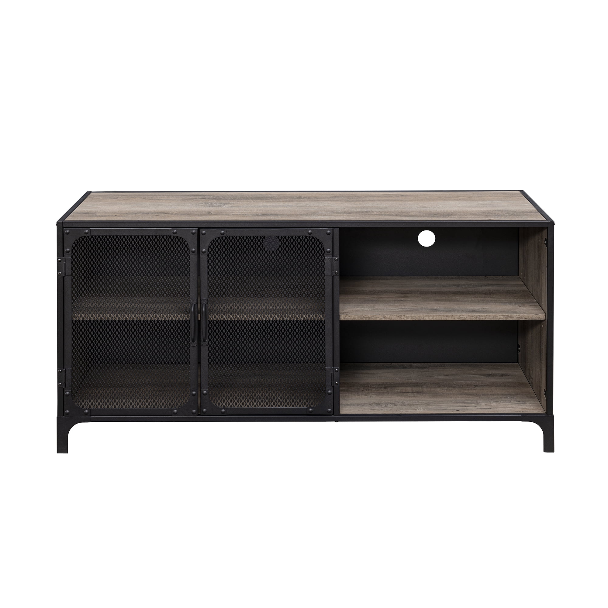 Manor Park Industrial TV Stand for TVs up to 58", Grey Wash