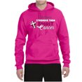 thumbnail image 2 of Wild Bobby My God is Stronger Than Breast Cancer Paint Splatter Cross Breast Cancer Awareness Unisex Hoodie Sweatshirt, Fuschia, XX-Large, 2 of 6