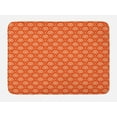 thumbnail image 1 of Geometric Bath Mat, Eastern Half Circle Pattern Abstract Geometric Shapes Japanese Kimono, Non-Slip Plush Mat Bathroom Kitchen Laundry Room Decor, 29.5 X 17.5 Inches, Orange Pale Yellow, Ambesonne, 1 of 2