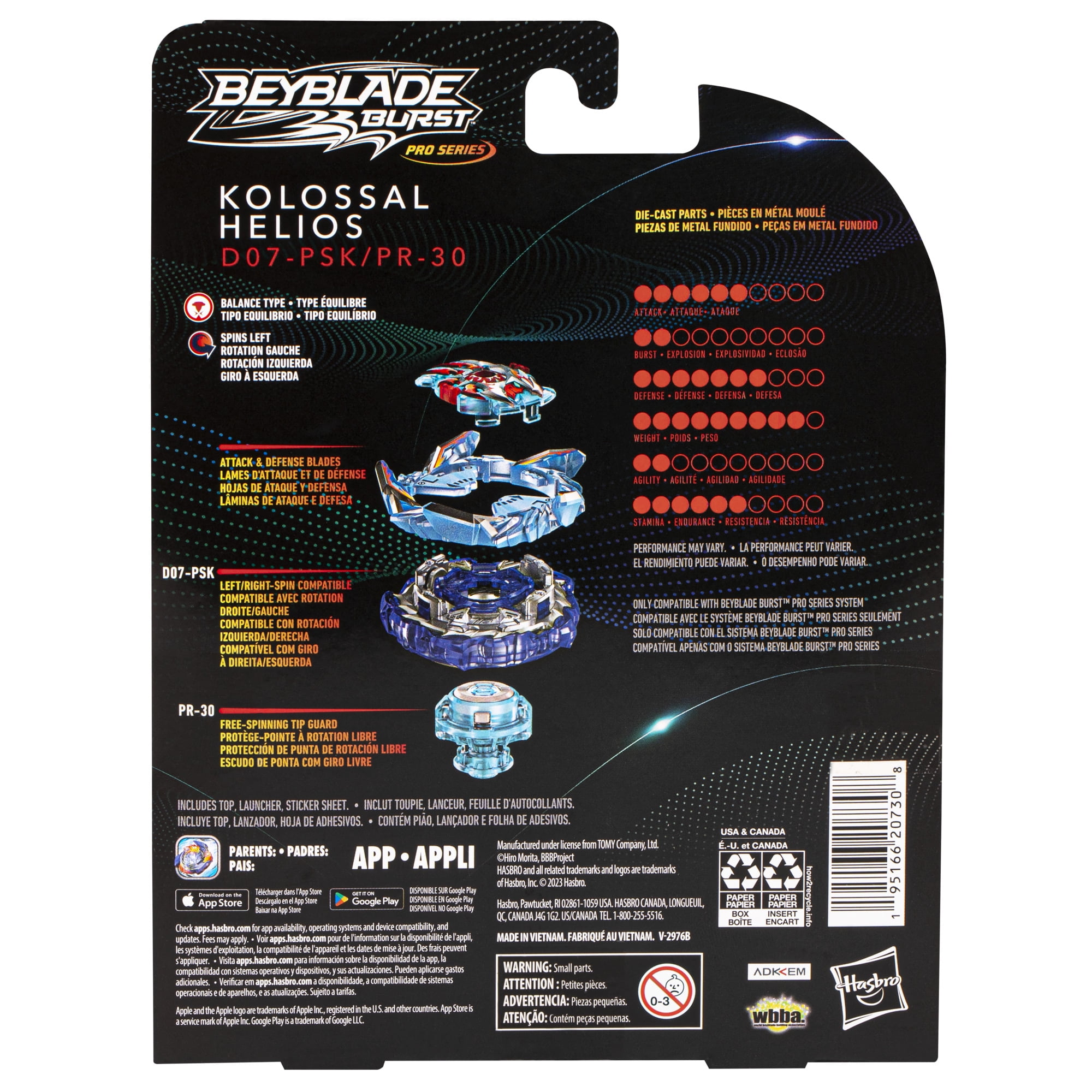 Free Shipping! Beyblade Burst Pro Series Elite Kolossal Helios
