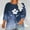 Navy, variant on NominalSnug Plus Size Tops for Women 3/4 Length Sleeve Tops Boat Neck Striped Loose Fitted Tee Tunic Blouse L-5XL
