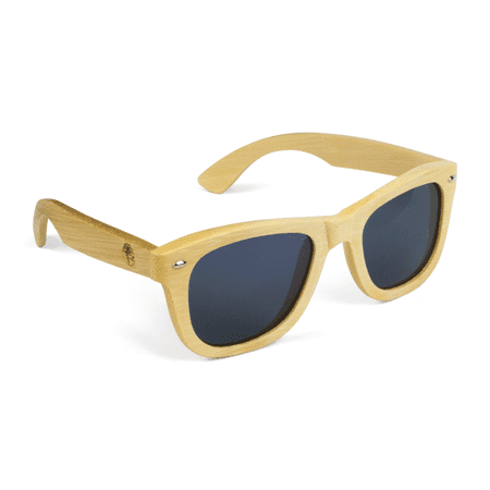 Real Solid Wooden Bamboo Sunglasses Design Polarized Lenses with Gift Box by Viable Harvest