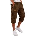 thumbnail image 3 of Mens Cargo Shorts Bermuda Casual Summer Below the Knee Shorts Hiking Travel Relaxed Fit Tactical Shorts, L, 3 of 9