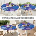 thumbnail image 7 of Colorful Floral Dots Pattern Round Fitted Tablecloth with Elastic Edge,Dining Table Cover Waterproof,Outdoor Round Tablecloth for Camping,Dining,Indoor and Outdoor, 7 of 7