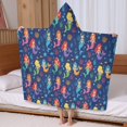 thumbnail image 5 of Mermaid Sea Princess Pattern Hooded Bath Towel，60"x35" for Ages 3 To 12 Kids, Quick Dry Lightweight Soft Microfiber Hood Beach Towel Cover Up for Kids, 5 of 7