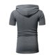 thumbnail image 4 of Moda hombre cárdigan bolsillo Casual con capucha Color puro camiseta manga corta blusa superior Fridja hkj1696, 4 of 6