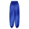 thumbnail image 5 of SiiRoh Women's Indian Belly Dance Satin Harem Pants Loose Solid Color Hippie Trousers Pantalons Royal Blue S, 5 of 7