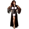 thumbnail image 6 of XMMSWDLA Women's Satin Kimono Robes Long Silky Bathrobe Bridesmaid Sleepwear for Wedding Party Getting Ready Christmas Pajamas, 6 of 6