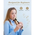 thumbnail image 4 of Eastar Soprano Recorder Instrument Baroque Recorder C Recorder Kids Professional Musical Recorders 3 Piece ABS Brown ERS-21BN, 4 of 9
