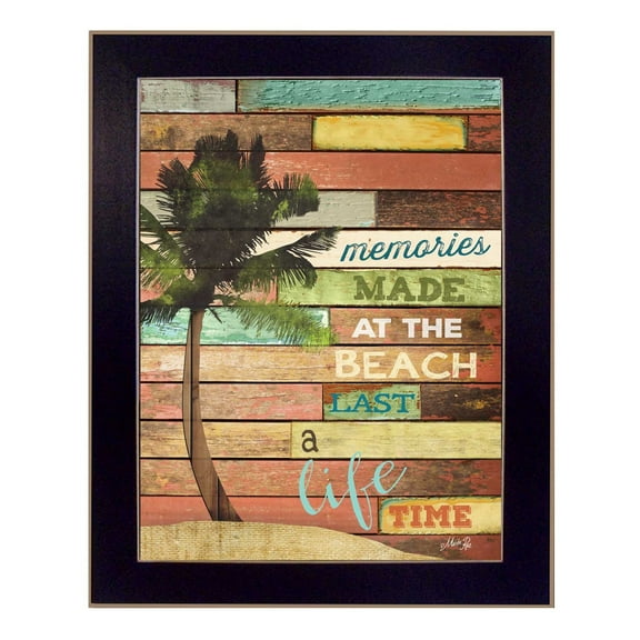 Beach Memories By Marla Rae Printed Framed Wall Art Wood Multi-Color