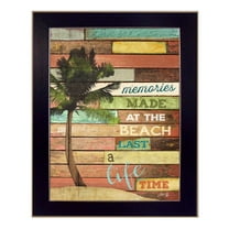 Beach Memories By Marla Rae Printed Framed Wall Art Wood Multi-Color