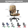 thumbnail image 6 of SCRAWLGOD Sloth Daisy Butterfly Tree Non-Slip Computer Office Chair Cover Elastic Comfortable Desk Chair Cover Easy to Install Breathable Swivel Chair Slipcover, 2 Pieces, 6 of 7