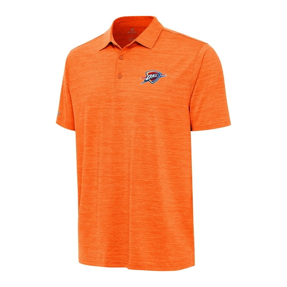 Men's Antigua  Heather Orange Oklahoma City Thunder Layout Polo