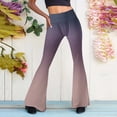 thumbnail image 2 of Women's Gradient High Waist Flare Leg Pants Bell Bottom, 2 of 6