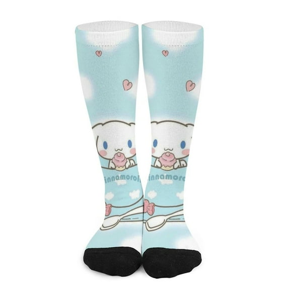 Cinnamoroll Stocking Long Socks Breathable Knee High Thigh Stockings High Socks Sport Socks for Mens Womens