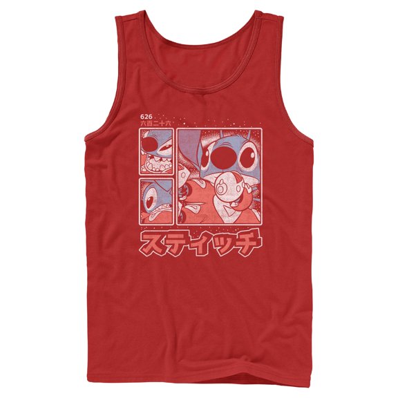Mens Lilo & Stitch Comic Book Panels Tank Top