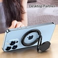 thumbnail image 2 of Anillo magnético para teléfono celular MagSafe JM soporte para teléfono móvil ajustable para iPhone 14/13/12 plata, 2 of 5