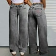 thumbnail image 5 of Kiijoy Big Girls High Waisted Straight Leg Jeans Stretch Casual Demin Pants, Sizes 7-8, 5 of 5