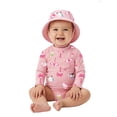 thumbnail image 3 of Character Baby Girl Rash Guard Swim Set with Hat, Sizes 0/3M-12M, 3 of 5