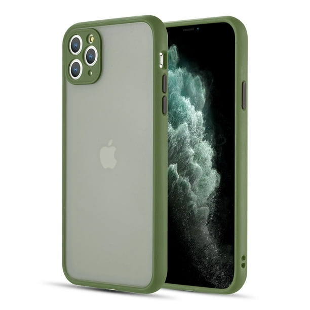 Frosted Pc Camera Protector Case For Iphone 11 Pro Max Sage Green Walmart Com Walmart Com