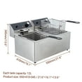 thumbnail image 4 of Electric Deep Fryer,Stainless Steel Deep Fryer with Basket,3600W,Timer,Rear Flip,201 Stainless Steel Basket,Adjustable Temperature Stainless Deep Fryers for Home Kitchen and Restaurant, 4 of 6