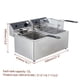 thumbnail image 3 of QinaQin Freidora eléctrica comercial de acero inoxidable con canastilla, tapa y protección contra sobrecalentamiento para restaurante o cocina del hogar, 3 of 6