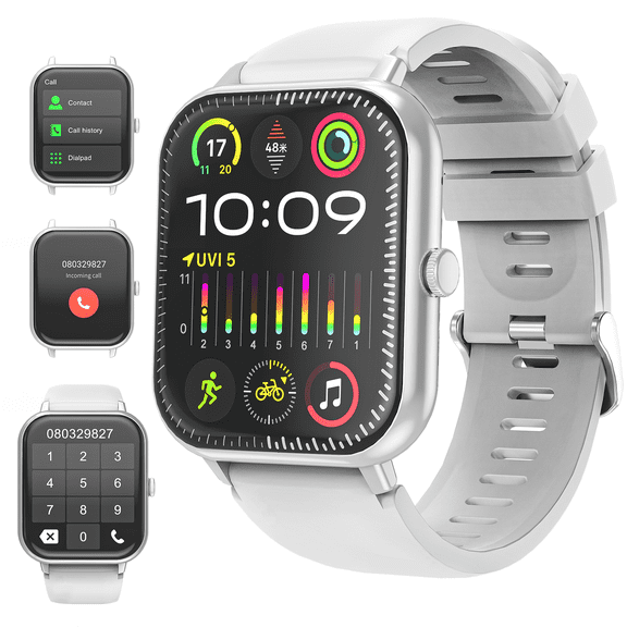 OWNTECH 1.83" Smart Watch, Bluetooth Answer/Make Calls/Message Reminder, 120 Sports Modes, IP67 Waterproof Fitness Watches for Android and iPhone,Gray