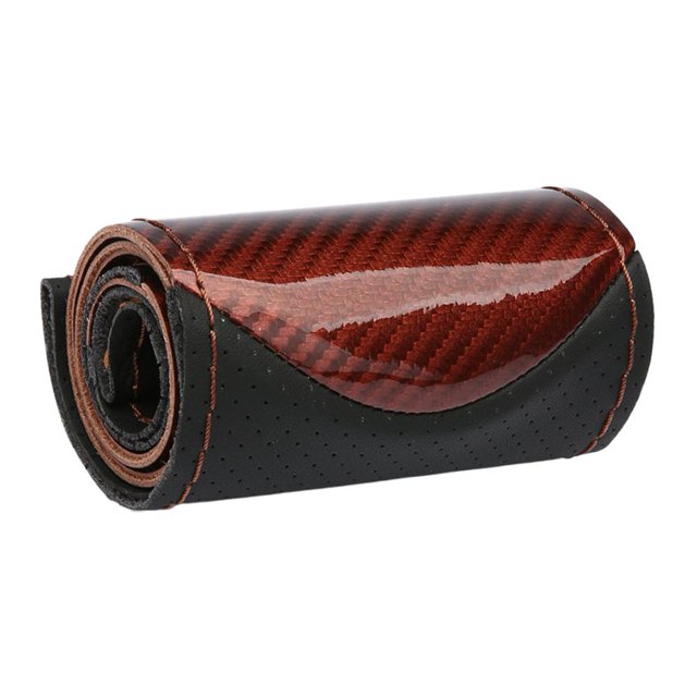 Car Steering Wheel Cover, Enhance Style and Comfort, Fiber Leather, 38cm Diameter, 6 Colors Available, Breathable, DIY Kit Included