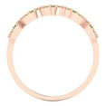 thumbnail image 5 of 0.1 ct Brilliant Round Cut Natural Peridot 18K Rose Gold Stackable Band SZ 8.25, 5 of 6