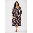 thumbnail image 2 of CASSIE LIZ Plus Size Dresses Womens 4X Long Sleeve Boho Square Neck Bubble Sleeve Pink Flowing Maxi Dresses Holiday Wedding Date Guest 4XL 24W 26W, 2 of 7