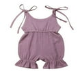 thumbnail image 1 of Baby Girl Clothes Cotton Halter Ruffle Romper, 1 of 5