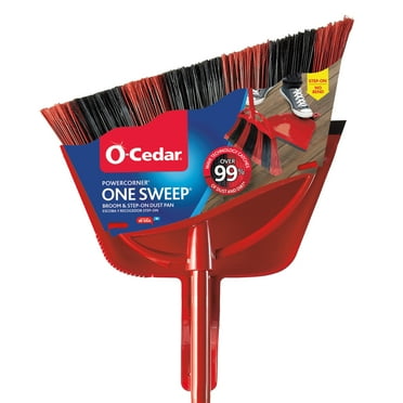 O-Cedar PowerCorner® One Sweep Large Broom w/ Step-On Dustpan