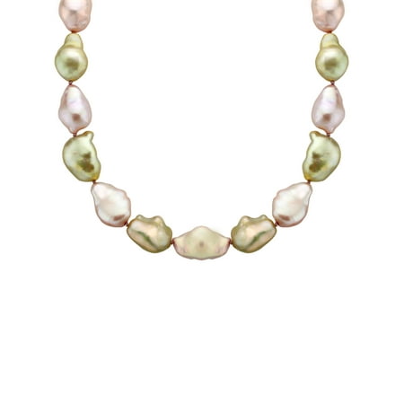 Honora 18-inch Baroque Freshwater Pearl Strand Necklace with Sterling Silver Clasp