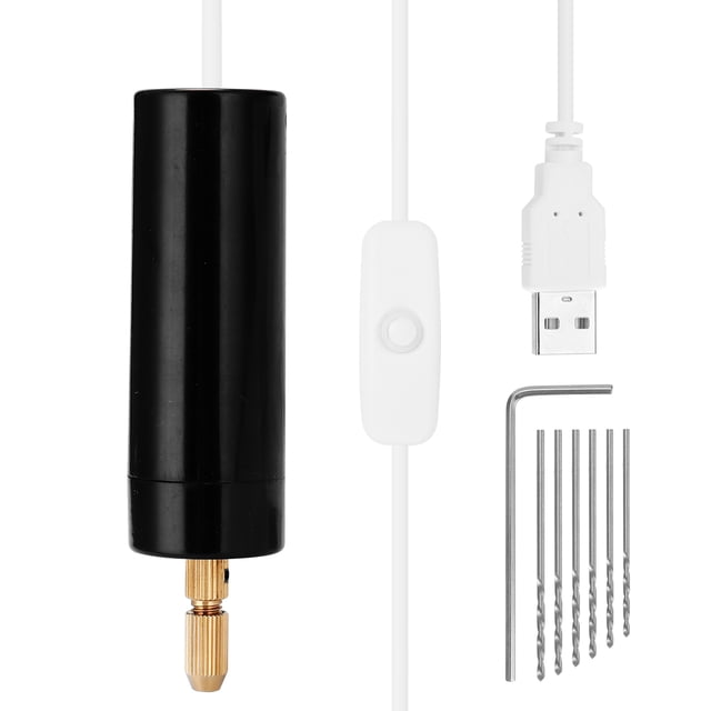 Amdohai Handheld Portable Mini Multi-function Electric Grinder USB Mini Electric Drill Wood Circuit Board Plastics Pearl Crystal Punching Grinding Machine