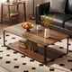 thumbnail image 1 of Mesa de Centro Moderna de Madera Natural Grain con Repisa Inferior – Estilo Contemporáneo para Sala de Estar Oficina, 1 of 13