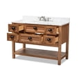 Baxton Studio Alamitos 48-Inch Farmhouse Country Weathered Oak Finished ...