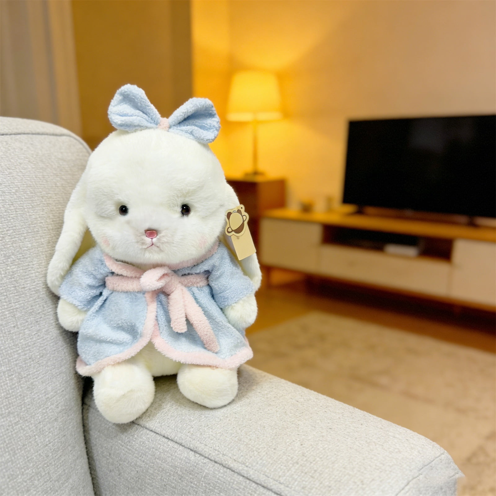 Bunny Stuffed Animal 13.78" Easter Bunny Stuffed Bunny Cuddle And Kind Dolls Rabbit Stuffed Animal Comforting Cuddles Soft Plush Toy Cute Birthday Gifts Graduation Gifts Easter Gifts Christmas Gifts