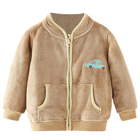 

Dadaria Baby Clothes 73-130 Newborn Baby Boy Girl Cute Print Flannel Multicolor Cardigan Flannel Top Brown 4-5 Years Baby