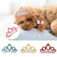 thumbnail image 4 of Hair Clip Crown Shape Dog Bowknot Bow-tie Hairpin Grooming Puppy Accessories, 4 of 11