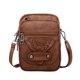 thumbnail image 2 of Bolso de hombro de PU suave Ehuebsd con cremallera color marrón, 2 of 9