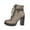 KHAKI, variant on BURUDANI Women’s Chunky Heel Ankle Boots High Heeled Booties with Lace-Up Fashion