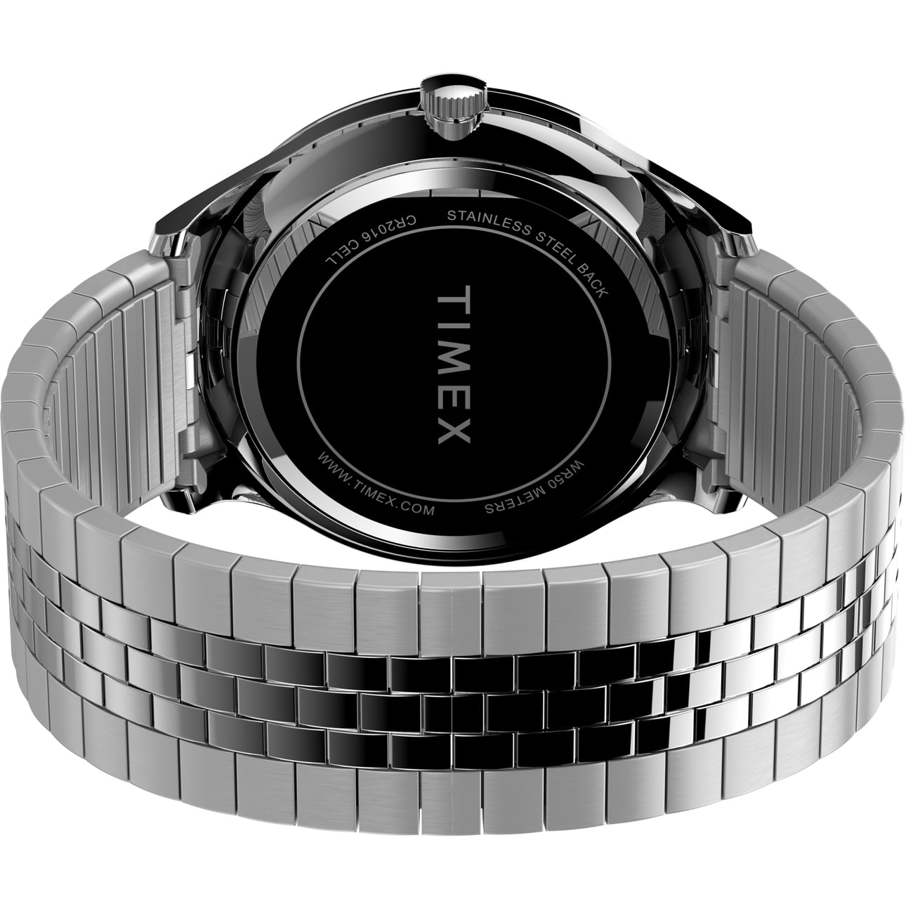 Timex Men's Modern Easy Reader Silver/White 40mm Casual Watch, Expansion Band